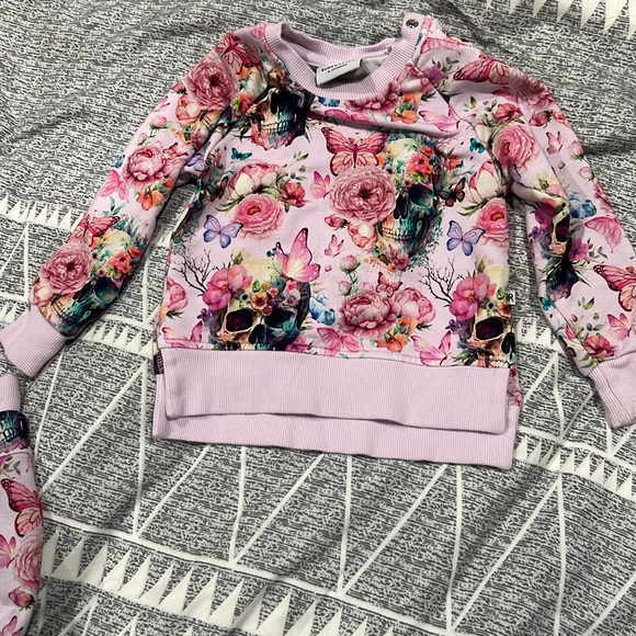 Bums and Roses Pink Skull Jogger Set - Picture 3 of 4